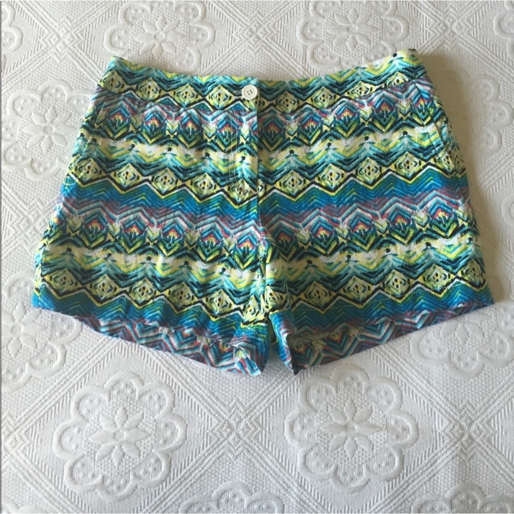 Madison - Linen Blend Patterned Shorts